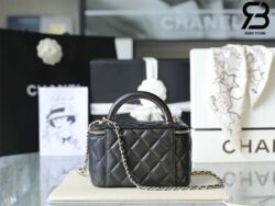 Túi Chanel 22A Vanity Casual Style Màu Đen Da Cừu 17CM Best Quality