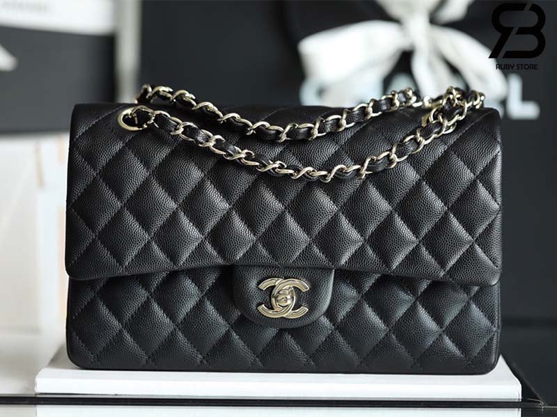 Túi Chanel Classic Medium màu đen da incas caviar 25cm best quality