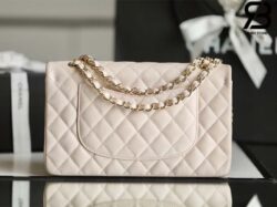 Túi Chanel Classic Medium Màu Kem Nhạt Da Incas Caviar 25CM Best Quality