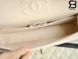 Túi Chanel Classic Medium Màu Kem Nhạt Da Incas Caviar 25CM Best Quality