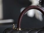 Túi Chanel Coco Handile Medium Black Đen Da Caviar Lizarrd 24CM Best Quality