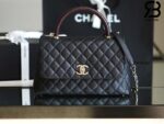 Túi Chanel Coco Handile Medium Black Đen Da Caviar Lizarrd Lót Vải 29CM Best Quality