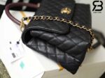 Túi Chanel Coco Handile Medium Black Đen Da Caviar Lizarrd Lót Da 29CM Best Quality