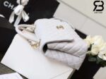 Túi Chanel Coco Handle Medium White Trắng Da Caviar Lót Vải 29CM Best Quality