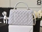 Túi Chanel Coco Handle Medium White Trắng Da Caviar Lót Vải 29CM Best Quality