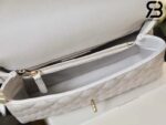 Túi Chanel Coco Handle Medium White Trắng Da Caviar Lót Vải 29CM Best Quality