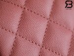 Túi Chanel Coco Handle Small Pink Hồng Da Caviar Lót vải 24CM Best Quality