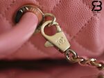 Túi Chanel Coco Handle Small Pink Hồng Da Caviar Lót vải 24CM Best Quality