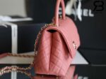 Túi Chanel Coco Handle Small Pink Hồng Da Caviar Lót vải 29CM Best Quality