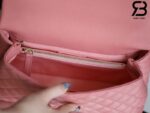 Túi Chanel Coco Handle Small Pink Hồng Da Caviar Lót vải 29CM Best Quality