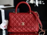 Túi Chanel Coco Handle Small Red Đỏ Da Caviar Lót vải 24CM Best Quality
