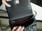 Túi Chanel Coco Mini Handle Black Đen Da Caviar Lizarrd Lót Vải 19CM Best Quality