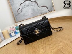 Túi Chanel Mini Flap Bag Black Đen Da Cừu 18CM Best Quality