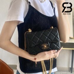 Túi Chanel Mini Flap Bag Màu Đen Da Cừu 18CM Best Quality