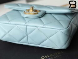 Túi Chanel Mini Flap Bag Màu Xanh Mint Da Cừu 18CM Best Quality