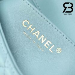 Túi Chanel Mini Flap Bag Màu Xanh Mint Da Cừu 18CM Best Quality