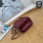 Túi Chanel Mini Flap Bag Bordeaux Red Đỏ Da Cừu 18CM Best Quality