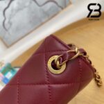 Túi Chanel Mini Flap Bag Bordeaux Red Đỏ Da Cừu 18CM Best Quality