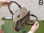 Túi Gucci Horsebit 1955 Mini Top Handle Bag GG Canvas Brown Nâu 20CM Best Quality