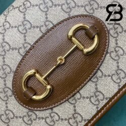 Túi Gucci Horsebit 1955 Mini Top Handle Bag GG Canvas Brown Nâu 23CM Best Quality