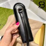 Túi Gucci Horsebit 1955 Phone Box Mini Black Đen Da Bê 17CM Best Quality