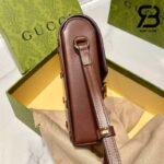 Túi Gucci Horsebit 1955 Phone Box Mini Brown Nâu Da Bê 17CM Best Quality