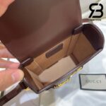 Túi Gucci Horsebit 1955 Phone Box Mini Brown Nâu Da Bê 17CM Best Quality