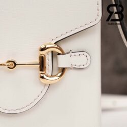 Túi Gucci Horsebit 1955 Phone Box Mini White Trắng Da Bê 17CM Best Quality