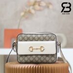 Túi Gucci Horsebit 1955 Small Shoulder Bag GG Canvas White Trắng 22CM Best Quality