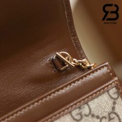 Túi Gucci Horsebit 1955 Woc GG Canvas Brown Nâu 19CM Best Quality