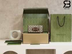 Túi Gucci Horsebit 1955 Woc GG Canvas Brown Nâu 19CM Best Quality