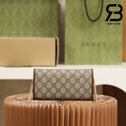 Túi Gucci Horsebit 1955 Woc GG Canvas Brown Nâu 19CM Best Quality