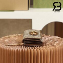 Túi Gucci Horsebit 1955 Woc GG Canvas Brown Nâu 19CM Best Quality