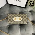Túi Gucci Horsebit 1955 Woc GG Canvas White Trắng 19CM Best Quality