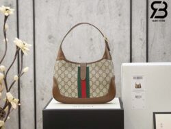 Túi Gucci Jackie 1961 Small Shoulder Bag GG Canvas Brown Nâu 28CM Best Quality