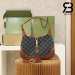 Túi Gucci Jackie 1961 Small Shoulder Bag GG Demin Jacquard Blue Xanh 28CM Best Quality