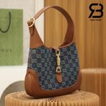 Túi Gucci Jackie 1961 Small Shoulder Bag GG Demin Jacquard Blue Xanh 28CM Best Quality
