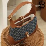 Túi Gucci Jackie 1961 Small Shoulder Bag GG Demin Jacquard Blue Xanh 28CM Best Quality