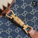 Túi Gucci Jackie 1961 Small Shoulder Bag GG Demin Jacquard Blue Xanh 28CM Best Quality