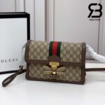 Túi Gucci Queen Magaret Shoulder Bag Brown Nâu 27CM Siêu Cấp