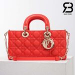 Túi Lady Dior D-Joy Bag Bright Orange Màu Đỏ Cam Da Cừu 26CM Best Quality