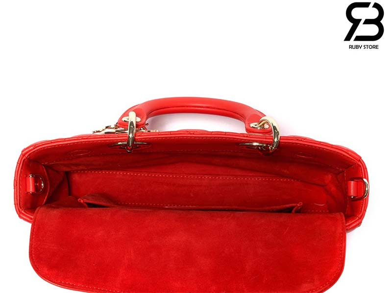 Túi Lady Dior D-Joy Bag Bright-Orange Màu Đỏ Cam Da Cừu 26CM Best Quality
