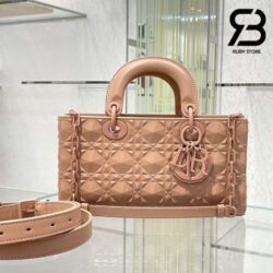 Túi Lady Dior D-Joy Bag Rose Màu Hồng Đất Kim Cương Da Bê 26CM Best Quality