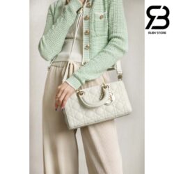 Túi Lady Dior D-Joy Bag Màu Trắng Da Cừu 26CM Best Quality