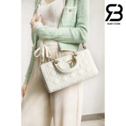 Túi Lady Dior D-Joy Bag Màu Trắng Da Cừu 26CM Best Quality