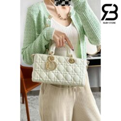 Túi Lady Dior D-Joy Bag Màu Trắng Da Cừu 26CM Best Quality