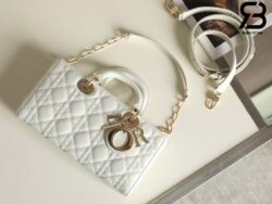Túi Lady Dior D-Joy Bag Màu Trắng Da Cừu 26CM Best Quality