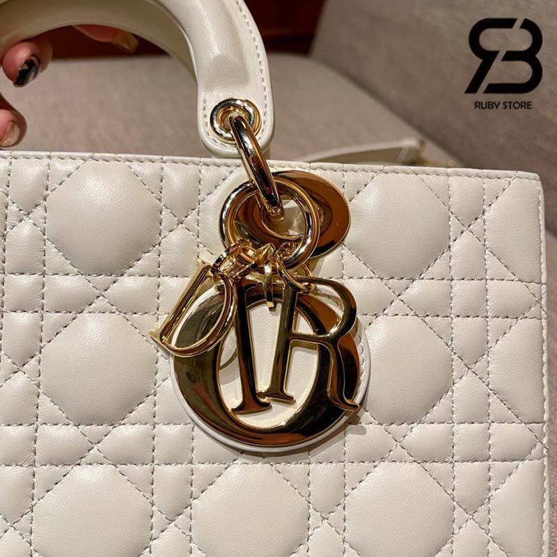 Túi Lady Dior D-Joy Bag Màu Trắng Da Cừu 26CM Best Quality
