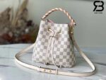 Túi LV Bucket Néonoé BB Damier Azur Pink Rose Hồng 26CM Best Quality