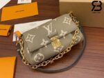 Túi LV Favorite Monogram Empreinte Tourterelle Crème Xám Kem 24CM Best Quality